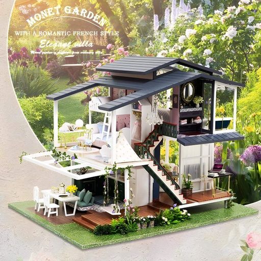 3D конструктор Румбокс Вілла "Сад Моне" своїми руками, світлові ефекти (A-081-B) (2075382)