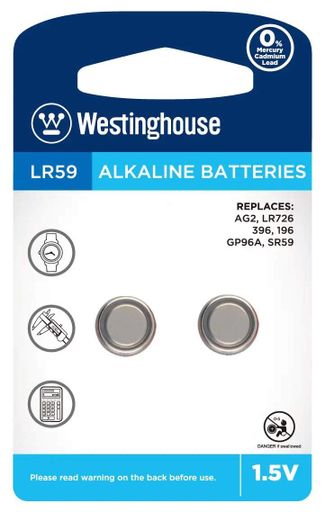 Батарейка Alkaline G2 / 396 / LR59 / LR726 / GP96A 2шт Westinghouse (2075415)