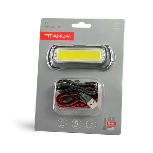 Налобный светодиодный фонарь TITANUM TLF-H11 400Lm 6000K для туризма и активного отдыха фонарик налобный (2075476)