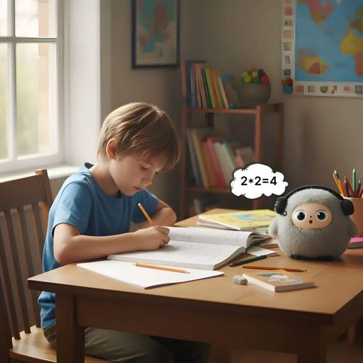 Интерактивная плюшевая AI-игрушка Nunu 0240-3/МК с LED-глазным и голосовым взаимодействием (2075507)
