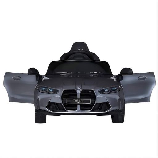 Електромобіль для дітей M 5096EBLRS-11 12V — пульт 2.4G, колеса EVA, шкіряне сидіння, слот для TF-карти, сірий (2075700)