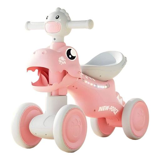Детский четырехколесный беговел JOY LK-30721, розовый, колеса PU, пластиковая рама, звуковые эффекты и подсветка (2075710)