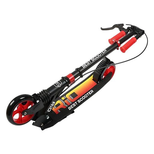 Двухколесный самокат Best Scooter Rio R-80960, красный, колеса PU 145мм, передний амортизатор, ручной тормоз (2075716)