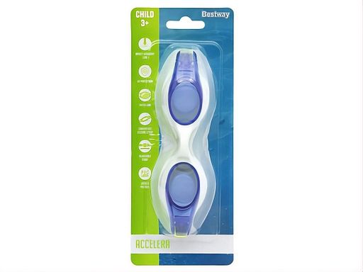 Окуляри для плавання Bestway 21062-2 дитячі, сині, регульований ремінець, 3+ (2075733)