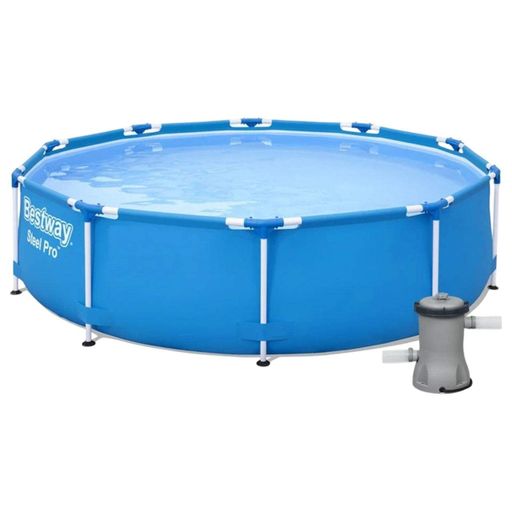 Басейн Bestway 56679 круглий з армованою ПВХ-чашею та фільтрацією, 305×76 см (2075843)