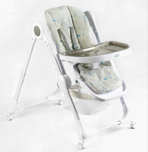 Стульчик для кормления Joy K-11058, мягкий чехол ПВХ, 4 колеса, съёмный столик, корзина, в коробке (2075862)