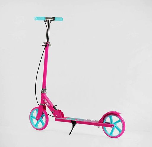 Самокат двухколесный "Skyper Neon" - N-63247 стальная рама. Ручной тормоз. (2075963)