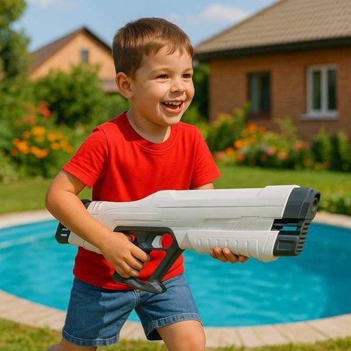 Водяний пістолет Electric Watergun на акумуляторі сірий (M2017) (2076012)