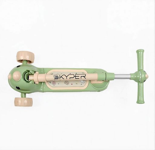 Самокат триколісний Skyper DN-32/1147 — складаний, PU колеса 125×40 мм зі світлом, музика, підсвічування платформи (2076163)