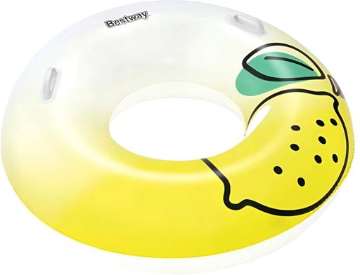 Надувной круг Bestway Лимон ПВХ 114 см с ручками желтый (36448) (2076166)