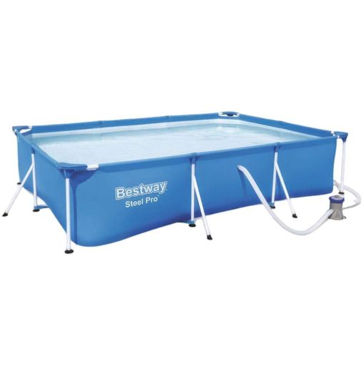 Каркасный бассейн Bestway 56411 прямоугольный 300×201×66 см с фильтр-насосом (2076424)