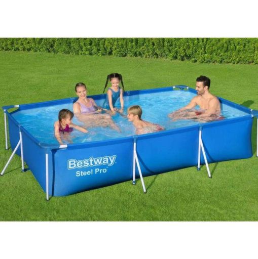 Каркасный бассейн Bestway 56411 прямоугольный 300×201×66 см с фильтр-насосом (2076424)