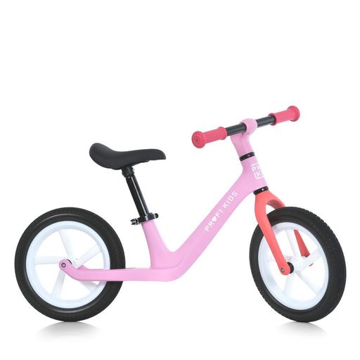 Детский беговел PROFI KIDS MBB 1042 PU PINK — лёгкая нейлоновая рама, 12" PU колёса, для малышей 2–5 лет (2076477)