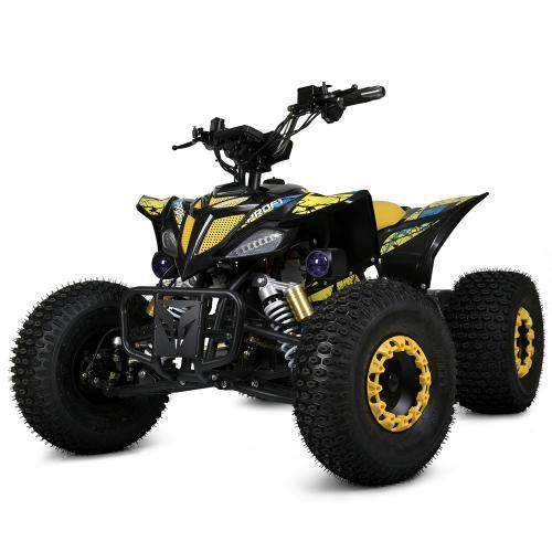 Квадроцикл E-FOX-1450-6 60V20AH, до 45 км/ч, до 150кг, SD, BLUETOOTH, USB, светло, желтый (2076519)