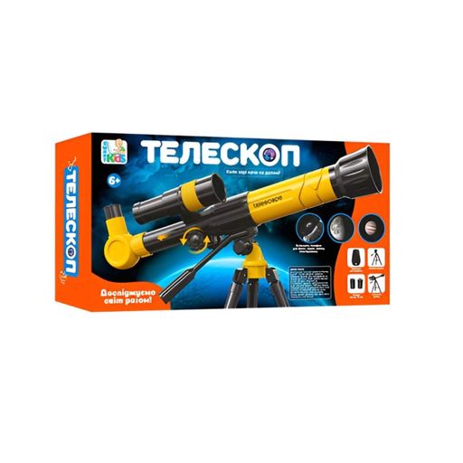 Дитячий телескоп Limo Toy 39 х 47 х 34 см, штатив-тринога, жовтий (SK 0031 AB) (2076891)