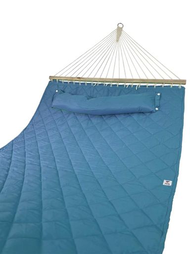 Двухместный гамак SOFT голубой XXL 200x140 с планками WCG (2076981)