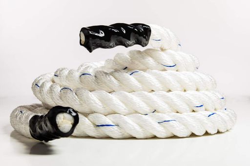 Канат тренувальний для кросфіта 12м Battle Rope White WCG 50х12 (2077055)
