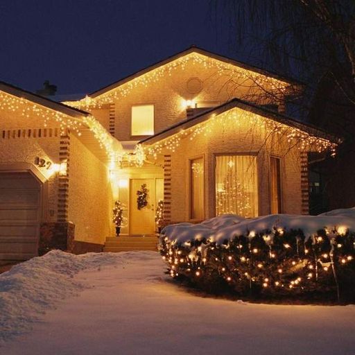 Синій Новорічна святкова гірлянда бахрома 120 Led прозорий провід 3х0.5 м Hot Huez (2077086)
