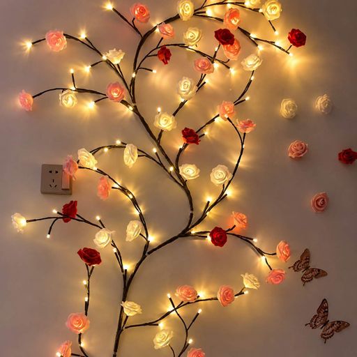 Гирлянда з квітами 2.3 м 144 LED / Гирлянда на USB / Гирлянда 72 квітки тепле світло Happy Home (2077225)