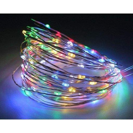 Новорічні гірлянди мідна дротяна лампа 100LED 10М БП 5В 220V (СП) RGB RD-7110 Digital (2077256)