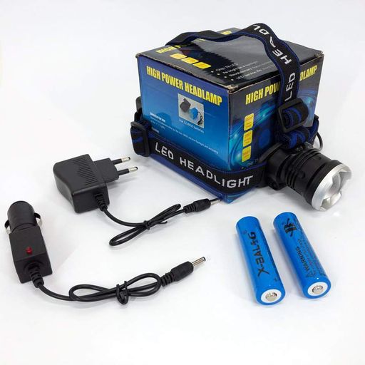 Налобний ліхтар Bailong BL-T24-P50 акумуляторний LED/Zoom 3 режими роботи, ліхтар на голову для риболовлі (2077357)