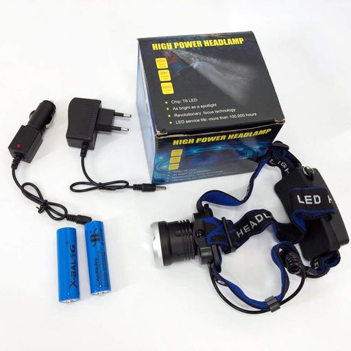 Налобний ліхтар Bailong BL-T24-P50 акумуляторний LED/Zoom 3 режими роботи, ліхтар на голову для риболовлі (2077357)