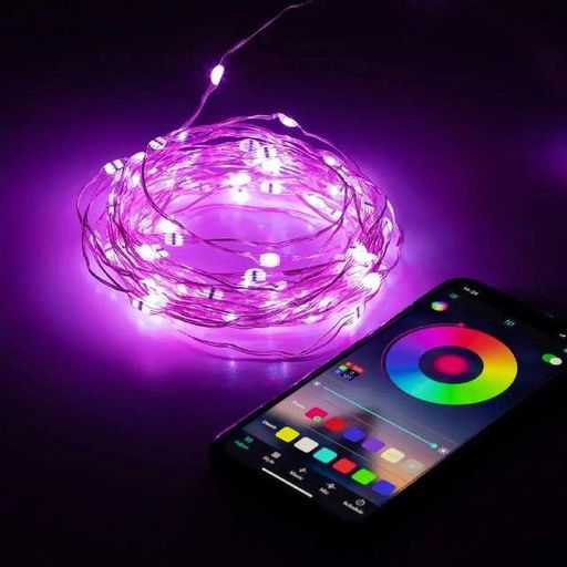Світлодіодна розумна гірлянда Smart LED 20м IP65 з Bluetooth для ялинки від USB 20м Maxland (2077518)