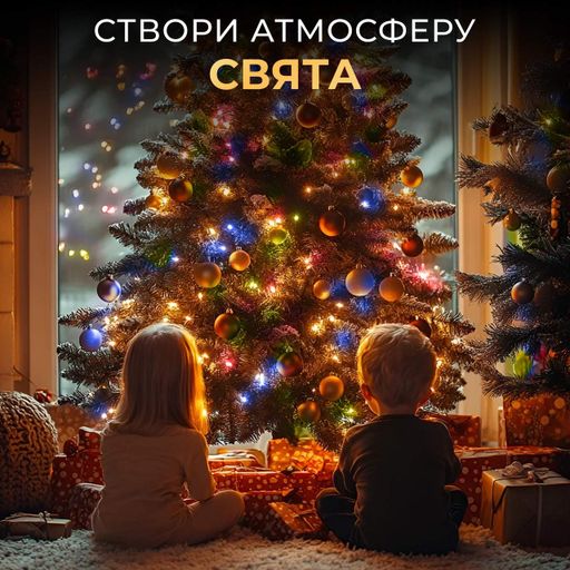 Гірлянда роса на пульті 200 метрів на 2000 led світлодіодів крапля на зеленому дроті мультиколор 2000L200MGML Garlando (2077724)