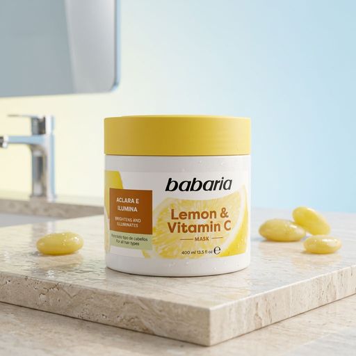 Маска для волосся Babaria Lemon & Vitamin C Mask з екстрактом лимона та вітаміном С, 400 мл