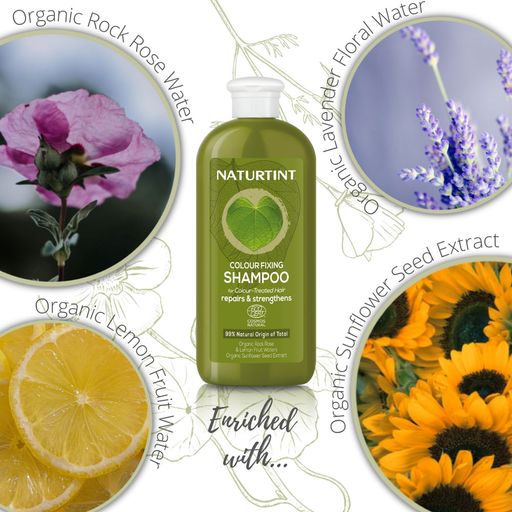 Відновлювальний шампунь Naturtint Colour Fixing Repair Shampoo для фіксації кольору фарбованого волосся, 330 мл