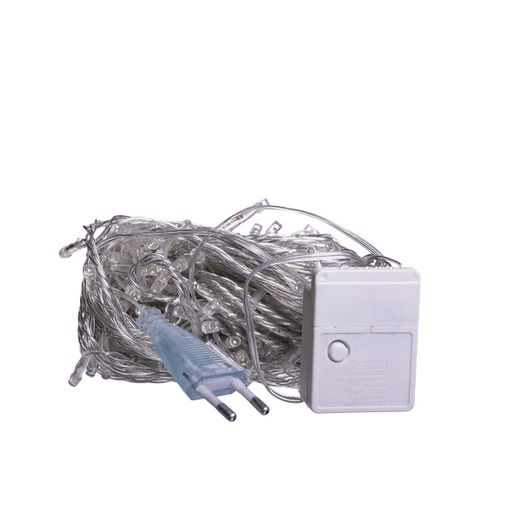 Новорічна гірлянда кімнатна нитка 18 м 180 LED білий провід Білий W180LED18MWW Garlando (2078979)