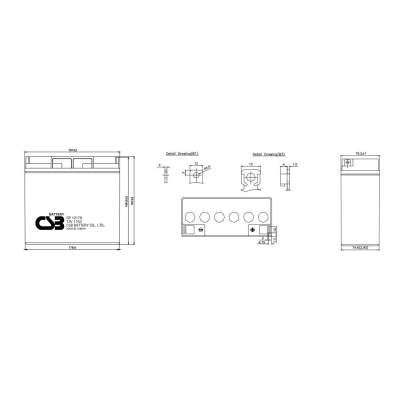Батарея до ДБЖ CSB 12В 17 Ач (GP12170) (2079054)