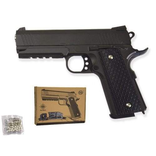 Страйкбольний пістолет "Colt 1911 Rail" Galaxy G25 метал чорний (2079257)