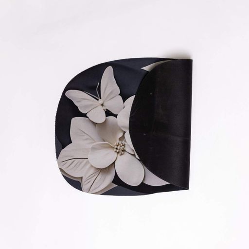 Килимок для ванної кімнати з 3D-ефектом Petal Relief 58*38 см діатомітовий Чорний HP-42-38 Jiamat (2080351)