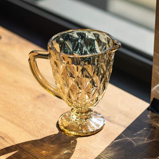 Глек для напоїв Citrine скляний 1 л HP-19-279 глечик для лимонаду лимонадник декоративний з ручкою Yiwu (2080354)