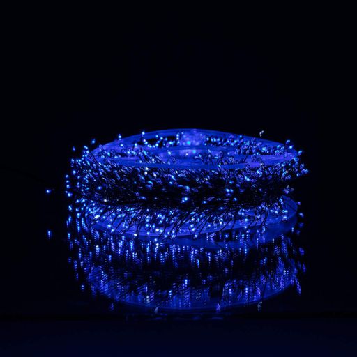 Новорічна гірлянда Хвойна лапа кімнатна роса 100 м 3000 LED зелений провід Синє сяйво D3000L100MGBL Garlando (2080358)