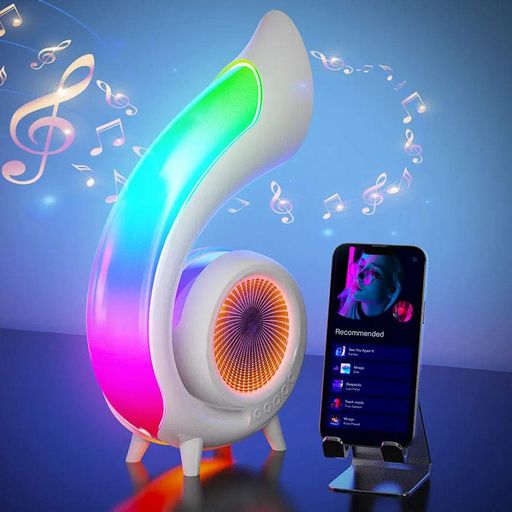 Настільна RGB лампа, з годинником і колонкою, від USB у вигляді черепашки (2080592)