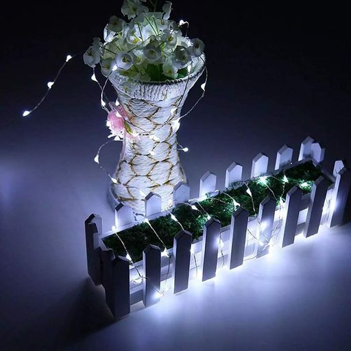 Гірлянда роса на батарейках 10м, 100Led, Холодний білий (2080597)