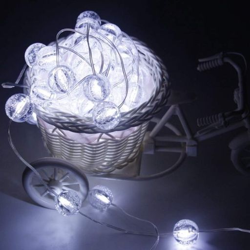 Гірлянда Лампочки від USB, 2,5м, 20LED, Холодний білий (2080802)