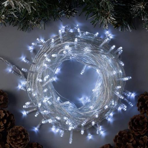 Гірлянда "Нитка" 9м 100LED, від мережі, на білому дроті RD-7139, Холодний білий (2080919)