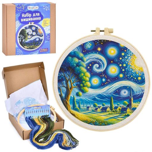Дитячий набір для вишивання "Ніч" DYEK1009 п'яльце 20 см Limo Toy (2080945)