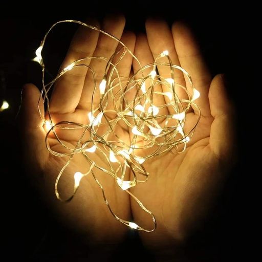 Гірлянда роса на батарейках та від USB, 10м, 100Led, Xmas, Тепле світло (2080986)