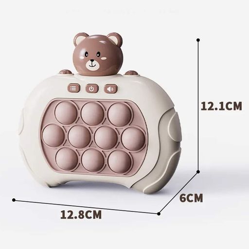 Антистрес іграшка "Ведмедик" поп іт, Pop it PRO Bear, Коричневий, на батарейках (2080991)