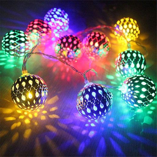 Світлодіодна гірлянда LED 20 Кульки Metal, Різнокольорова (2081134)