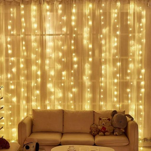 Світлодіодна гірлянда Штора від мережі, 3х3м, 240LED, Теплий білий (2081301)