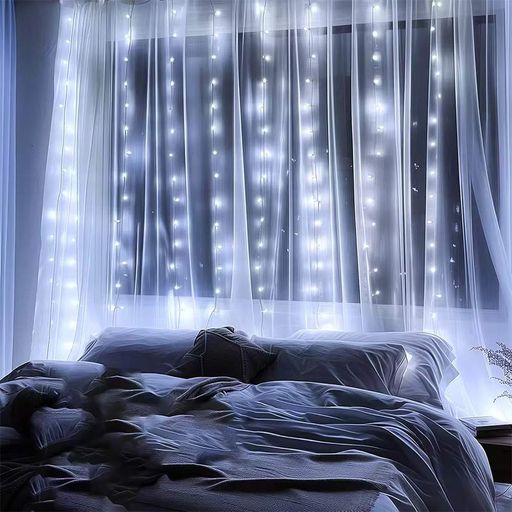 Новорічна гірлянда Штора від мережі, 3х2м, 240Led, Холодний білий, MA422 (2081308)