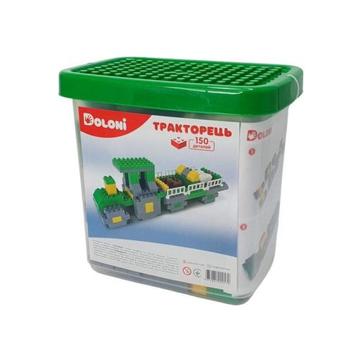 Конструктор "Тракторець" 013888/04 в пластиковому боксі, 150 деталей Doloni (2081475)