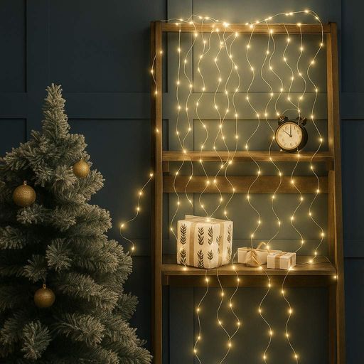 Гірлянда Кінський хвіст від USB, 2 м, 10 ниток, 200 LED, Теплий білий (2081565)