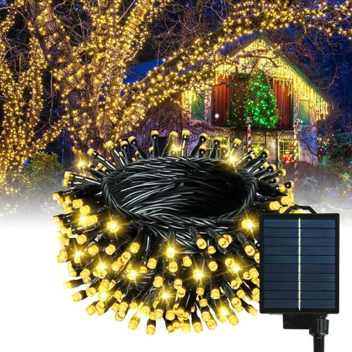 Гірлянда на сонячній батареї, 50м, 500LED, Теплий білий (2081575)