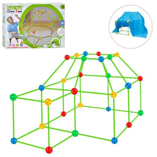 Дитячий конструктор-намет "Build your own den" 2020-36A трубки та кульки Bambi (2081609)